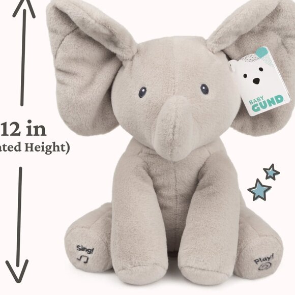 Baby GUND Animated Flappy the Elephant Plush, Singing Stuffed Animal Baby Toy - Picture 8 of 8